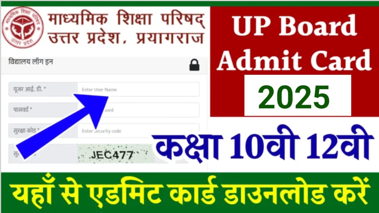 UP Board Admit Card